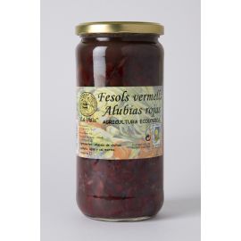 Fesols Vermells cuits ECO 450 g. Envas de vidre 