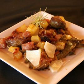Verdures al Wok amb formatge de vaca