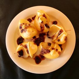 Galets gegants amb cor de Formatge de cabra